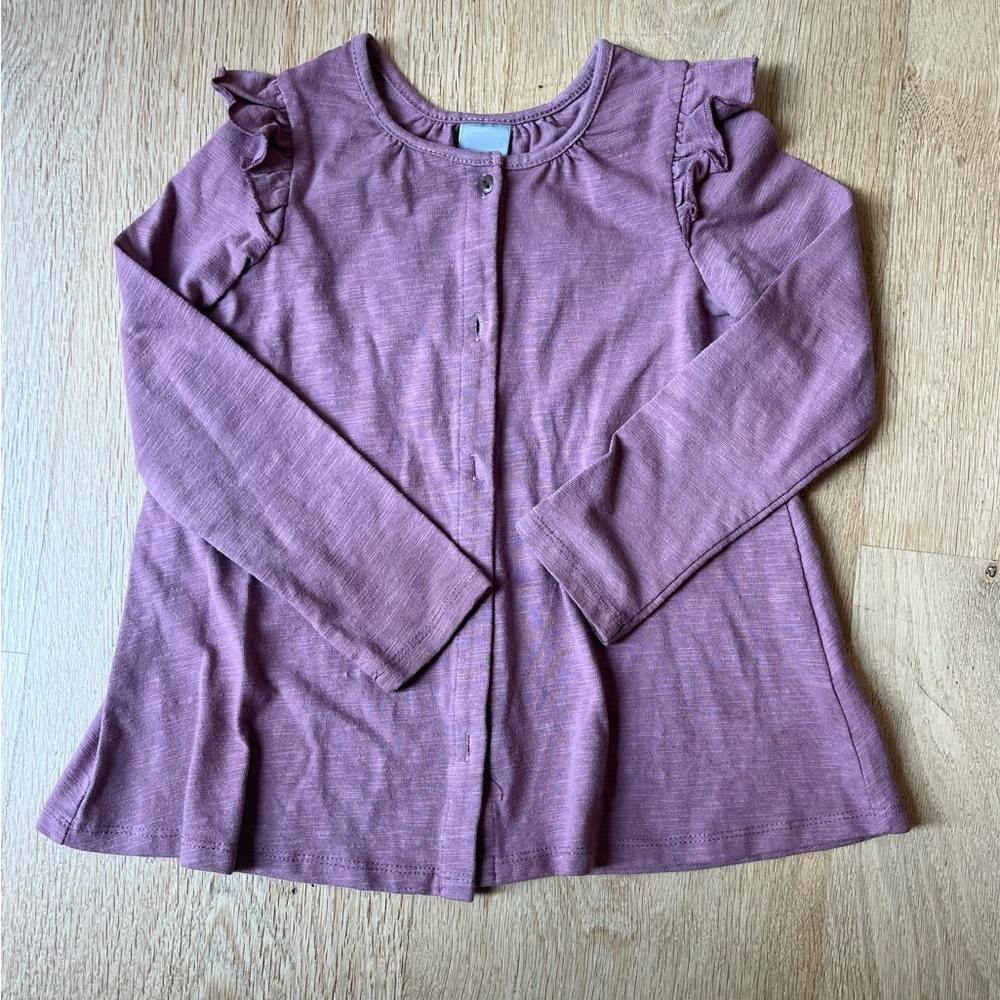 Tahari Kids Ruffled Long Sleeve and Leopard Pants - Picture 2 of 6